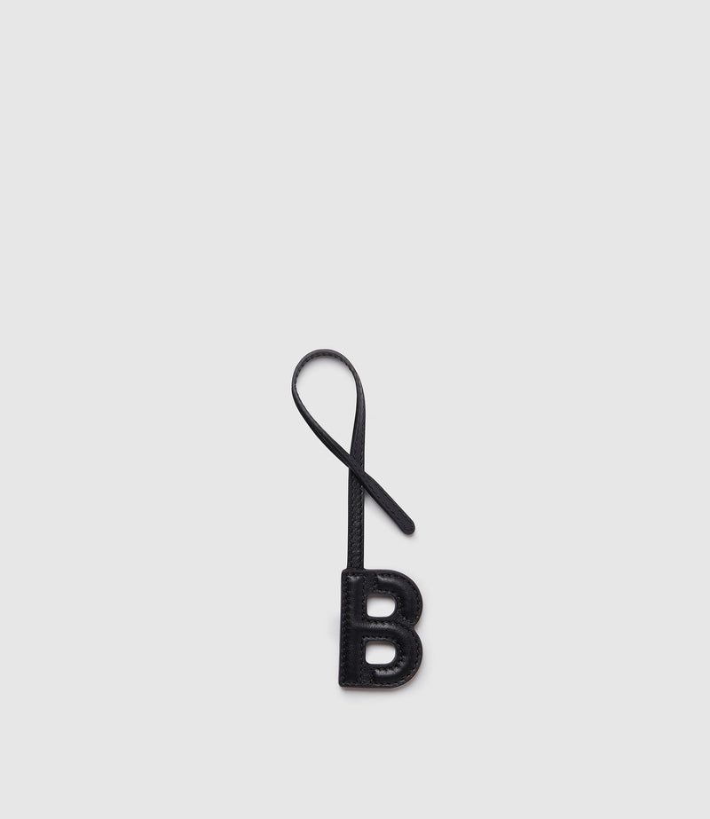 Personalisation Letter Charm Smooth Calfskin Black