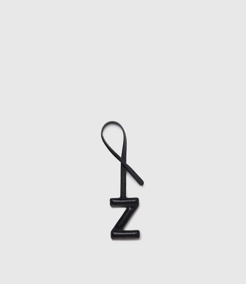 Personalisation Letter Charm Smooth Calfskin Black