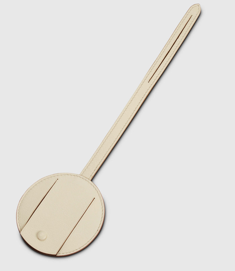 Métier Luggage Tag Smooth Calfskin White Sand