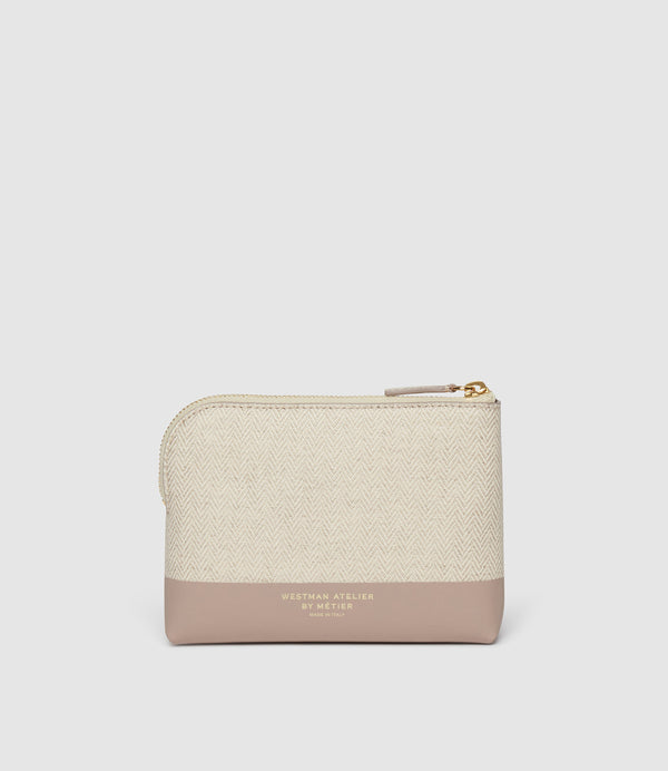 Westman Atelier x Métier 'The Petite' Makeup Pouch Herringbone