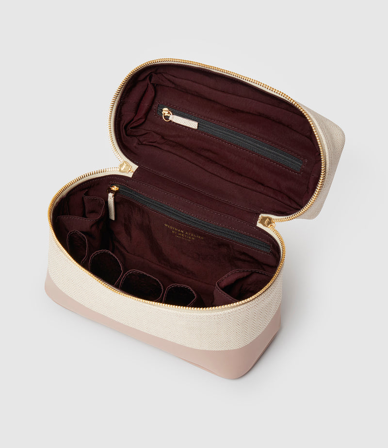 Westman Atelier x Métier Makeup Train Case Herringbone